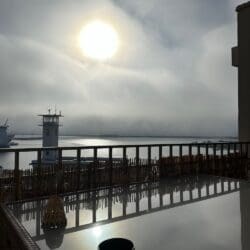 view of the sunny sky in Sète