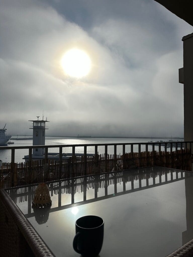 view of the sunny sky in Sète