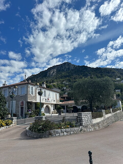 Blog 87-Village Tour-5 House and mountain on Village tour in France